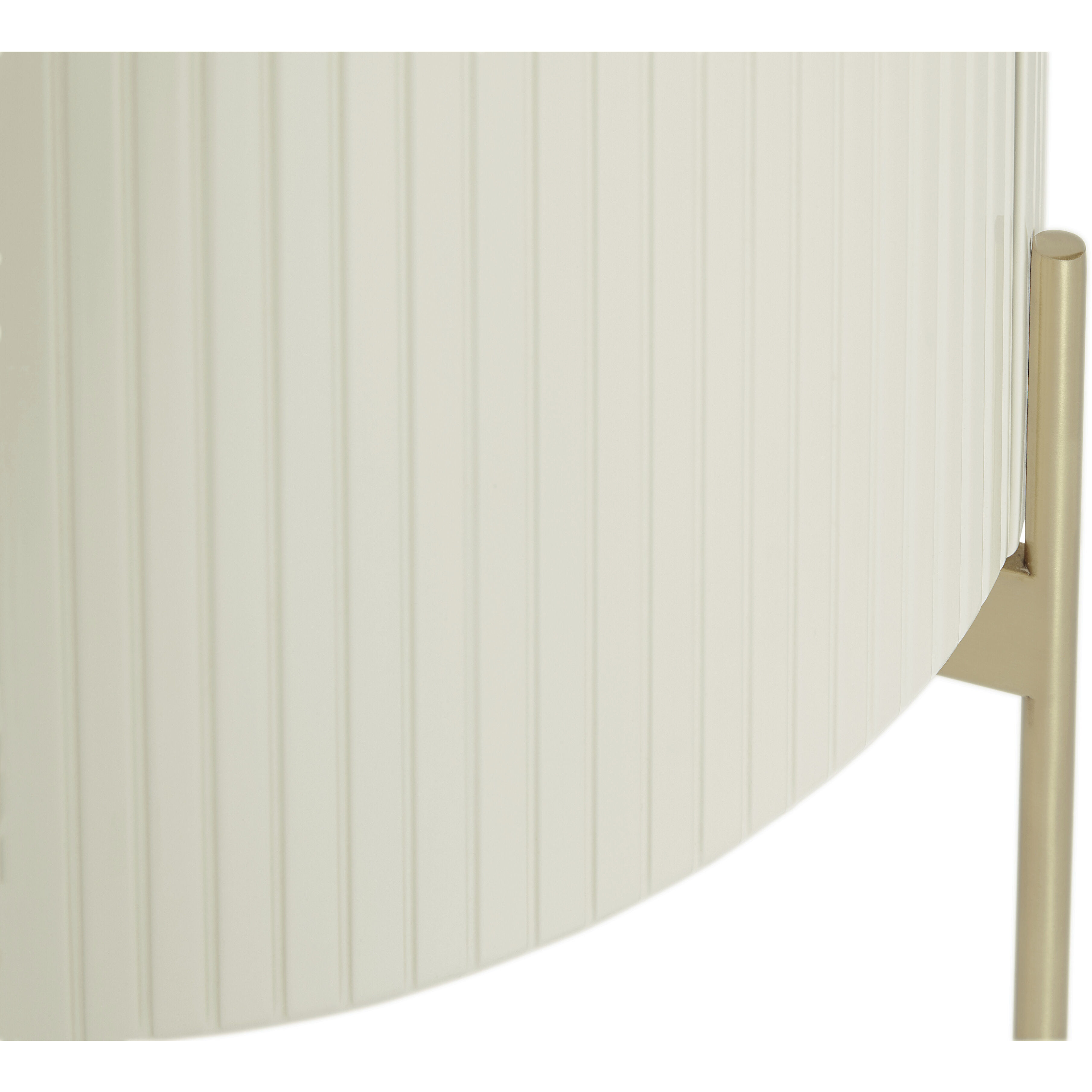 Paloma 23.5 X 19 inch High Gloss Cream End Table